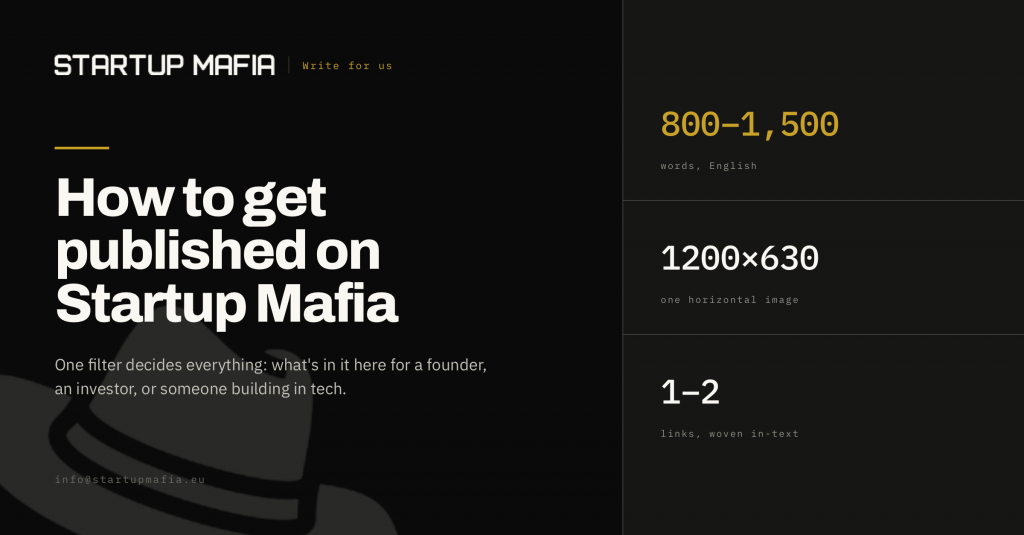 How To Get Published On StartupMafia.eu