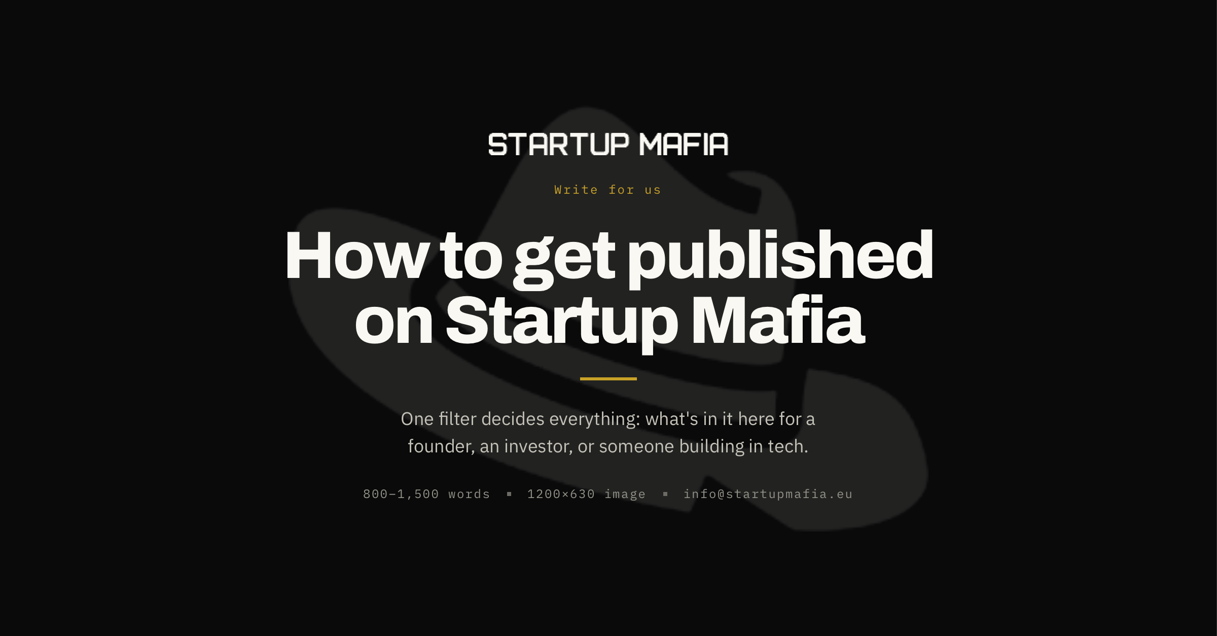 How To Get Published On StartupMafia.eu