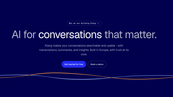 AITech Funding: Klang Raises SEK15M to Help European Businesses Make Conversations Searchable and Usable