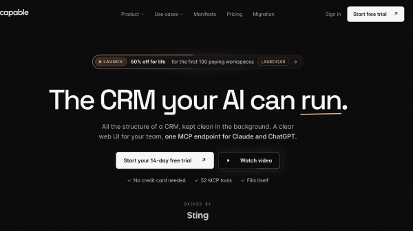 AITech News: Stockholm's Capable Launches a CRM That Your AI Runs for You