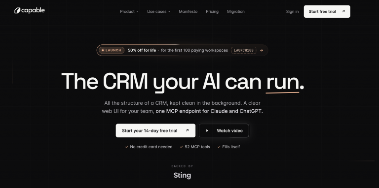 AITech News: Stockholm's Capable Launches a CRM That Your AI Runs for You