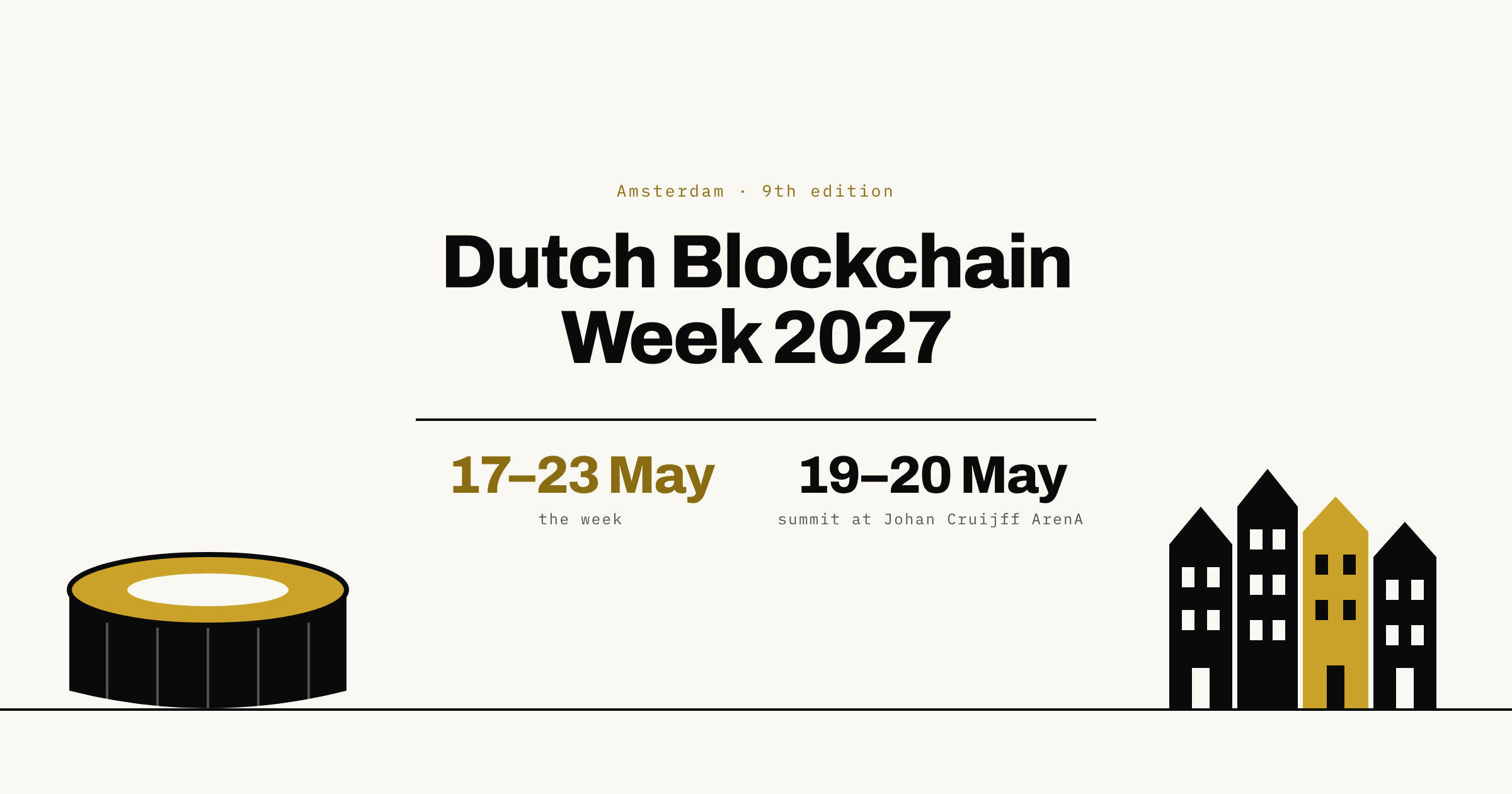 Dutch Blockchain Week announces 2027 dates and return to Johan Cruijff ArenA