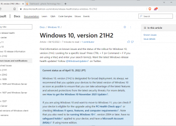 Microsoft says Windows 10 version 21H2 is officially “ready for broad deployment”