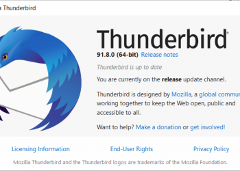 Thunderbird 91.8.0 makes important changes to Google Mail Accounts