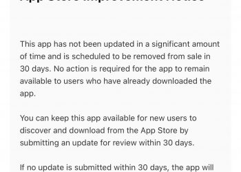 Apple warns developers that it will removed outdated apps from its App Store